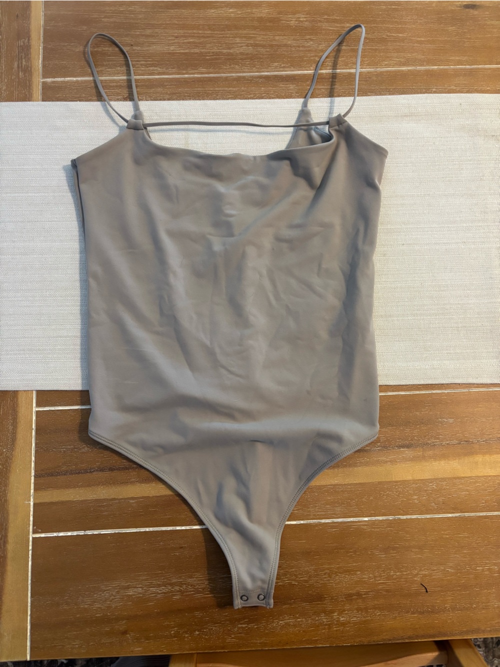 Abercrombie & Fitch High-Neck Bodysuit in Taupe